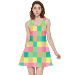 Checkerboard-pastel-squares- Inside Out Reversible Sleeveless Dress by Semog4