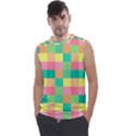 Checkerboard-pastel-squares- Men s Regular Tank Top View1