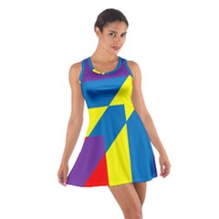 Colorful-red-yellow-blue-purple Cotton Racerback Dress by Semog4