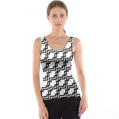 Pattern-monochrome-repeat Tank Top by Semog4