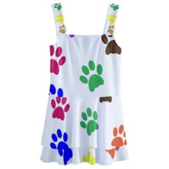 Pawprints-paw-prints-paw-animal Kids  Layered Skirt Swimsuit by Semog4