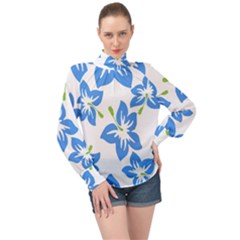 Hibiscus-wallpaper-flowers-floral High Neck Long Sleeve Chiffon Top by Semog4