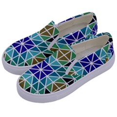 Mosaic-triangle-symmetry- Kids  Canvas Slip Ons by Semog4