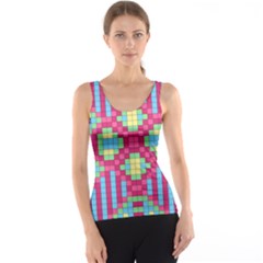 Checkerboard-squares-abstract---- Tank Top by Semog4