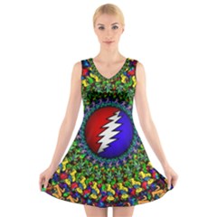 Grateful Dead V-neck Sleeveless Dress by Semog4