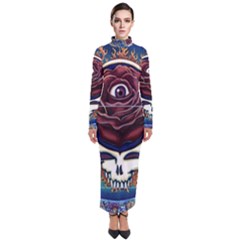 Grateful Dead Skull Rose Turtleneck Maxi Dress by Semog4