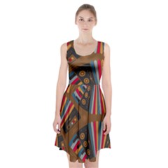 Pattern Accordion Racerback Midi Dress by Semog4