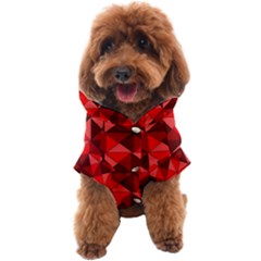 Red Diamond Shapes Pattern Dog Coat by Semog4