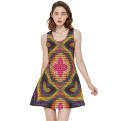 Kaleidoscope Art Pattern Ornament Inside Out Reversible Sleeveless Dress by Semog4