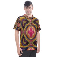 Kaleidoscope Art Pattern Ornament Men s Polo Tee by Semog4