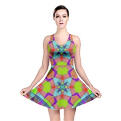 Farbenpracht Kaleidoscope Pattern Reversible Skater Dress by Semog4