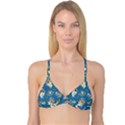 Seamless Pattern Funny Astronaut Outer Space Transportation Reversible Tri Bikini Top View1