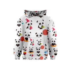 Giant Panda Bear Cuteness Kids  Pullover Hoodie by Salman4z