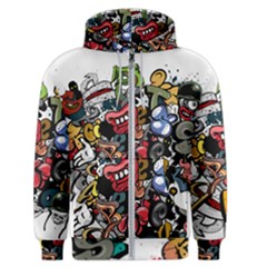 Mural Graffiti Paint Men s Zipper Hoodie by Salman4z