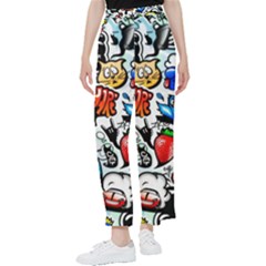 Graffiti Art Cartoon Comic Women s Pants  by Salman4z