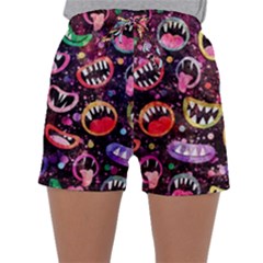 Funny Monster Mouths Sleepwear Shorts by Salman4z