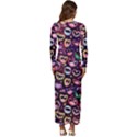 Funny Monster Mouths Long Sleeve Longline Maxi Dress View4