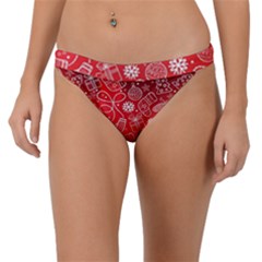 Christmas Pattern Red Band Bikini Bottoms by Salman4z