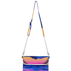 Sun Ultra Artistic 3d Illustration Sunset Mini Crossbody Handbag by Salman4z