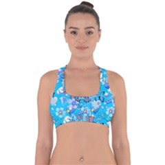 Blue Stitch Aesthetic Cross Back Hipster Bikini Top  by Salman4z