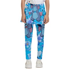 Blue Stitch Aesthetic Kids  Skirted Pants by Salman4z