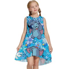 Blue Stitch Aesthetic Kids  Frill Swing Dress by Salman4z