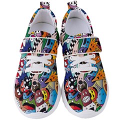 Cartoon Explosion Cartoon Characters Funny Women s Velcro Strap Shoes by Salman4z