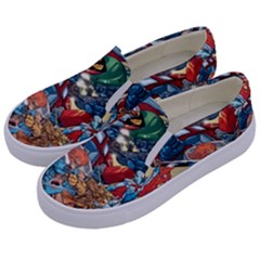 80 s Cartoons Cartoon Masters Of The Universe Kids  Canvas Slip Ons by Salman4z