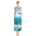 Waves Ocean Sea Tsunami Nautical 4 Button Up Chiffon Maxi Dress View1