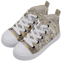 Vintage Astronomy  Kids  Mid-top Canvas Sneakers by ConteMonfrey