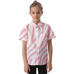 Pink Zebra Vibes Animal Print  Kids  Short Sleeve Shirt by ConteMonfrey