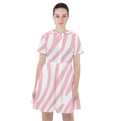 Pink Zebra Vibes Animal Print  Sailor Dress by ConteMonfrey