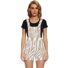 Brown Zebra Vibes Animal Print  Short Overalls by ConteMonfrey