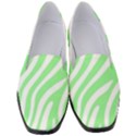 Green Zebra Vibes Animal Print  Women s Classic Loafer Heels View1