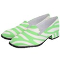 Green Zebra Vibes Animal Print  Women s Classic Loafer Heels View2