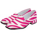 Pink Fucsia Zebra Vibes Animal Print Women s Classic Loafer Heels View2