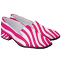 Pink Fucsia Zebra Vibes Animal Print Women s Classic Loafer Heels View3