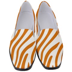 Orange Zebra Vibes Animal Print   Women s Classic Loafer Heels by ConteMonfrey