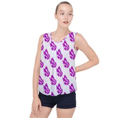 Purple Butterflies On Their Own Way  Bubble Hem Chiffon Tank Top by ConteMonfrey