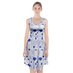 Blue Classy Tulips Racerback Midi Dress by ConteMonfrey