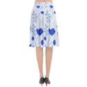 Blue Classy Tulips Flared Midi Skirt View2