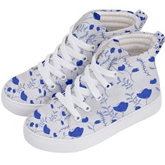 Blue Classy Tulips Kids  Hi-top Skate Sneakers by ConteMonfrey