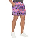 Pink, blue, black, purple Tones Pop Art  Men s Runner Shorts View2