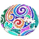 Crazy Pop Art - Doodle Circles   Wooden Puzzle Round View2