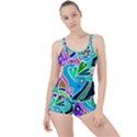 Crazy Pop Art - Doodle Hearts   Boyleg Tankini Set  View1