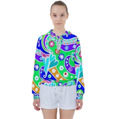 Crazy Pop Art - Doodle Lover   Women s Tie Up Sweat by ConteMonfrey