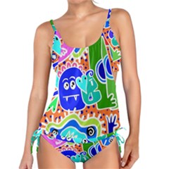 Crazy Pop Art - Doodle Buddies  Tankini Set by ConteMonfrey