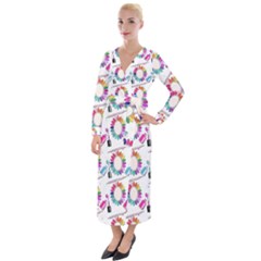 Manicure Velvet Maxi Wrap Dress by SychEva