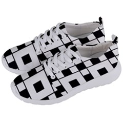 Black And White Pattern Men s Lightweight Sports Shoes by Amaryn4rt