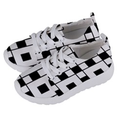 Black And White Pattern Kids  Lightweight Sports Shoes by Amaryn4rt